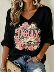 Women's Dolly Parton Memorial Print T-shirt