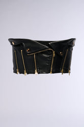 ZIP IT FAUX LEATHER BELT