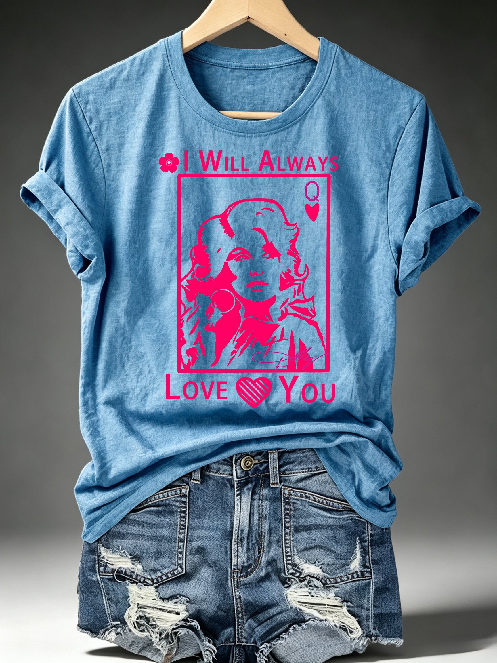 Women's Queen of Hearts Shirt Country Music Graphic Tee