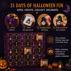 🔥HOT SALE 49% OFF - 🎃✨ 31 Days of Gnome Surprises Halloween Diamond Painting Advent Calendar
