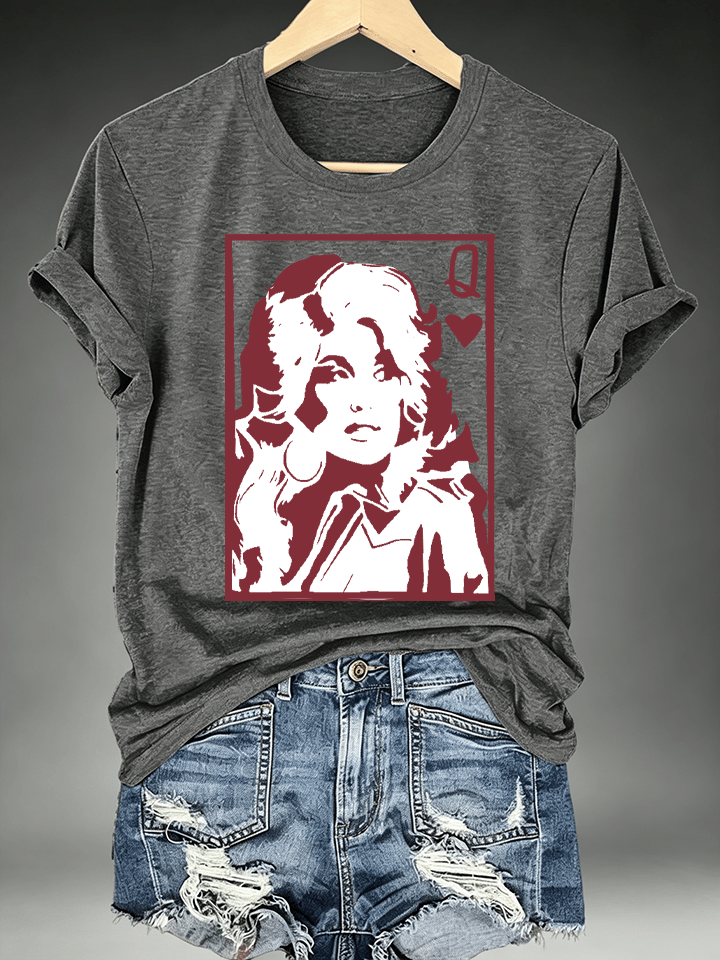 Women's Queen of Hearts Shirt Country Music Graphic Tee
