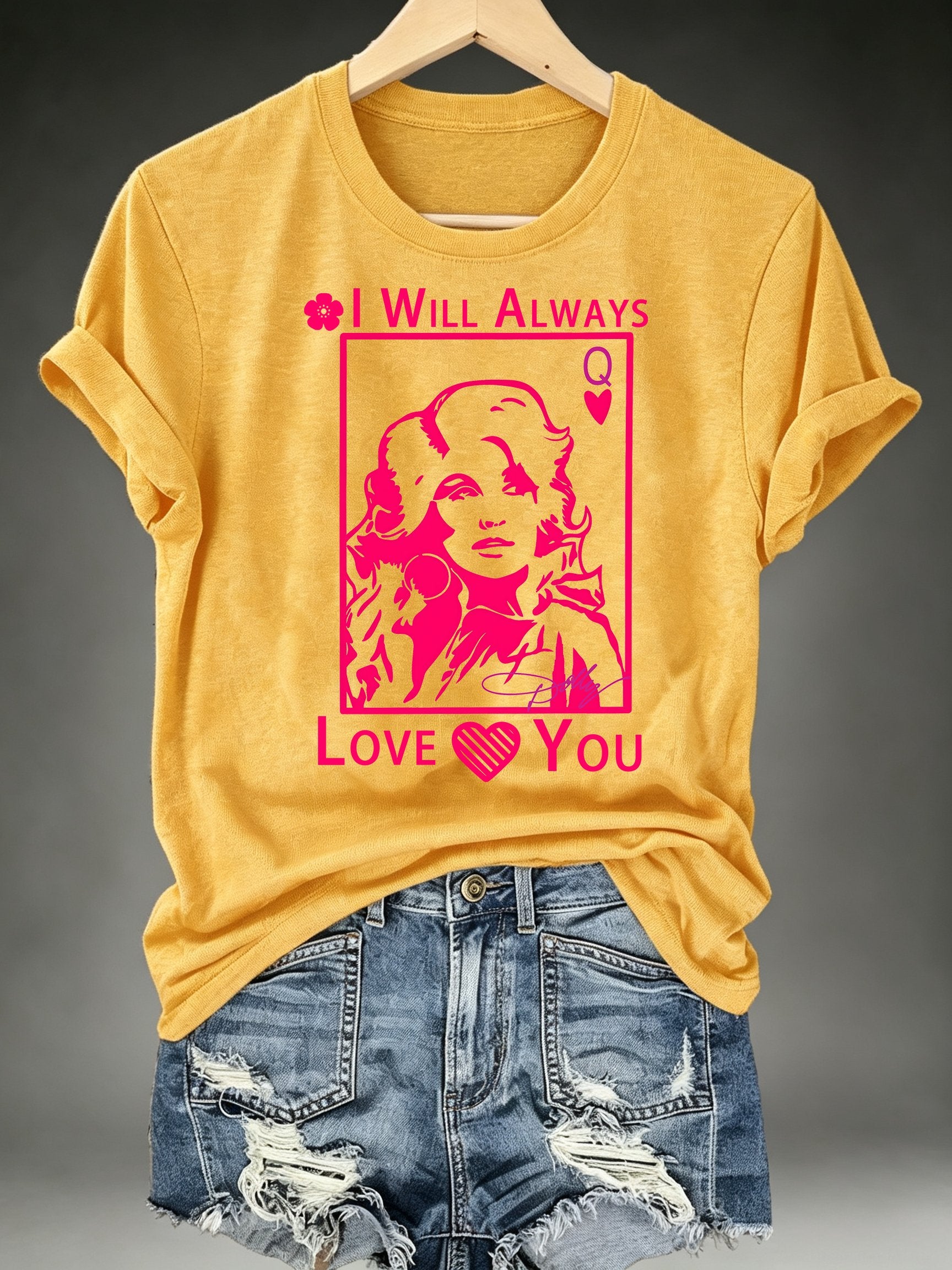 Women's Queen of Hearts Shirt Country Music Graphic Tee