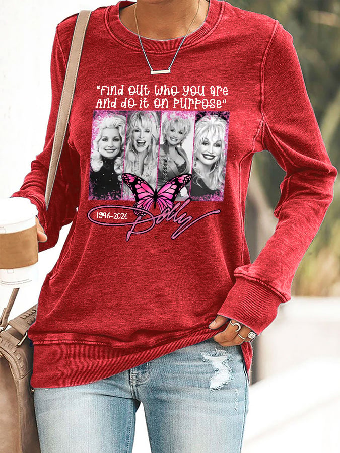 Retro Find Out Who You Are And Do It On Purpose Print Sweatshirt