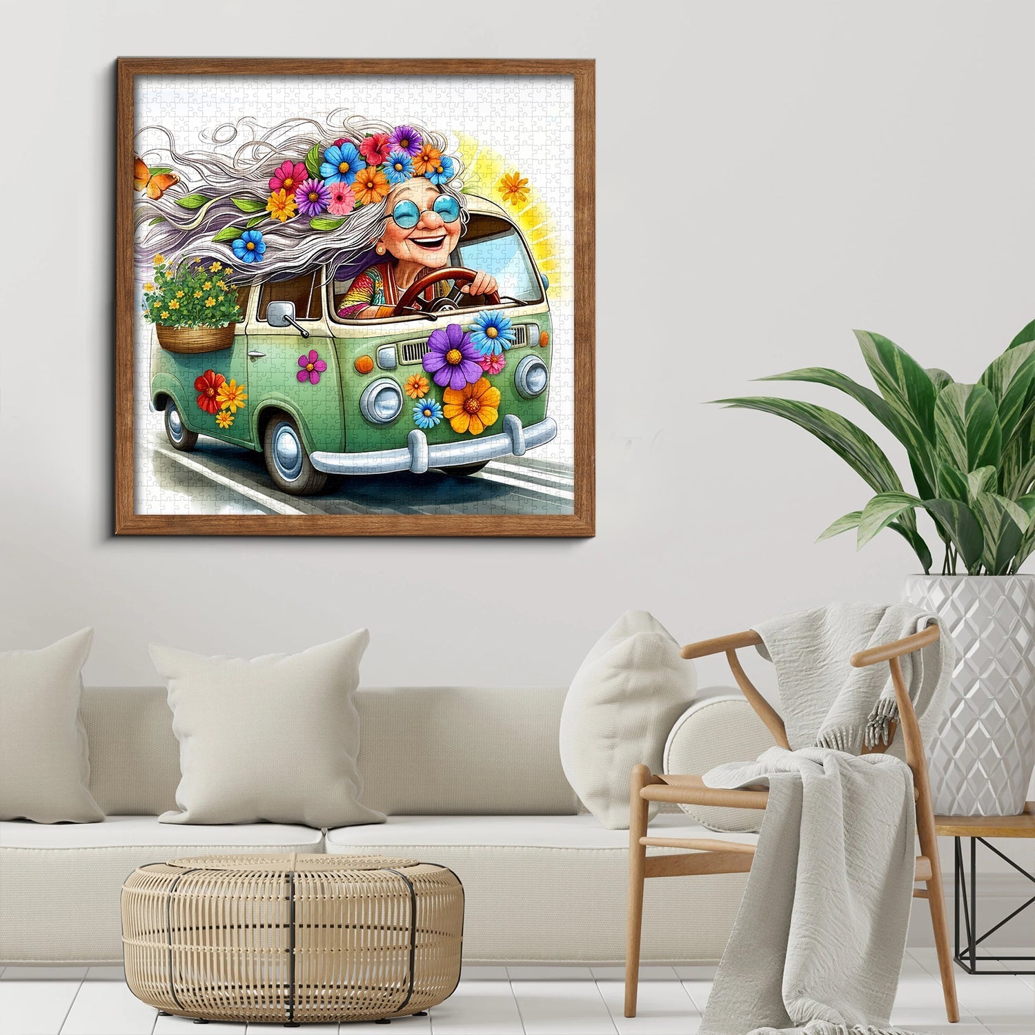 Granny’s Flower Van Jigsaw Puzzles 1000 Pieces