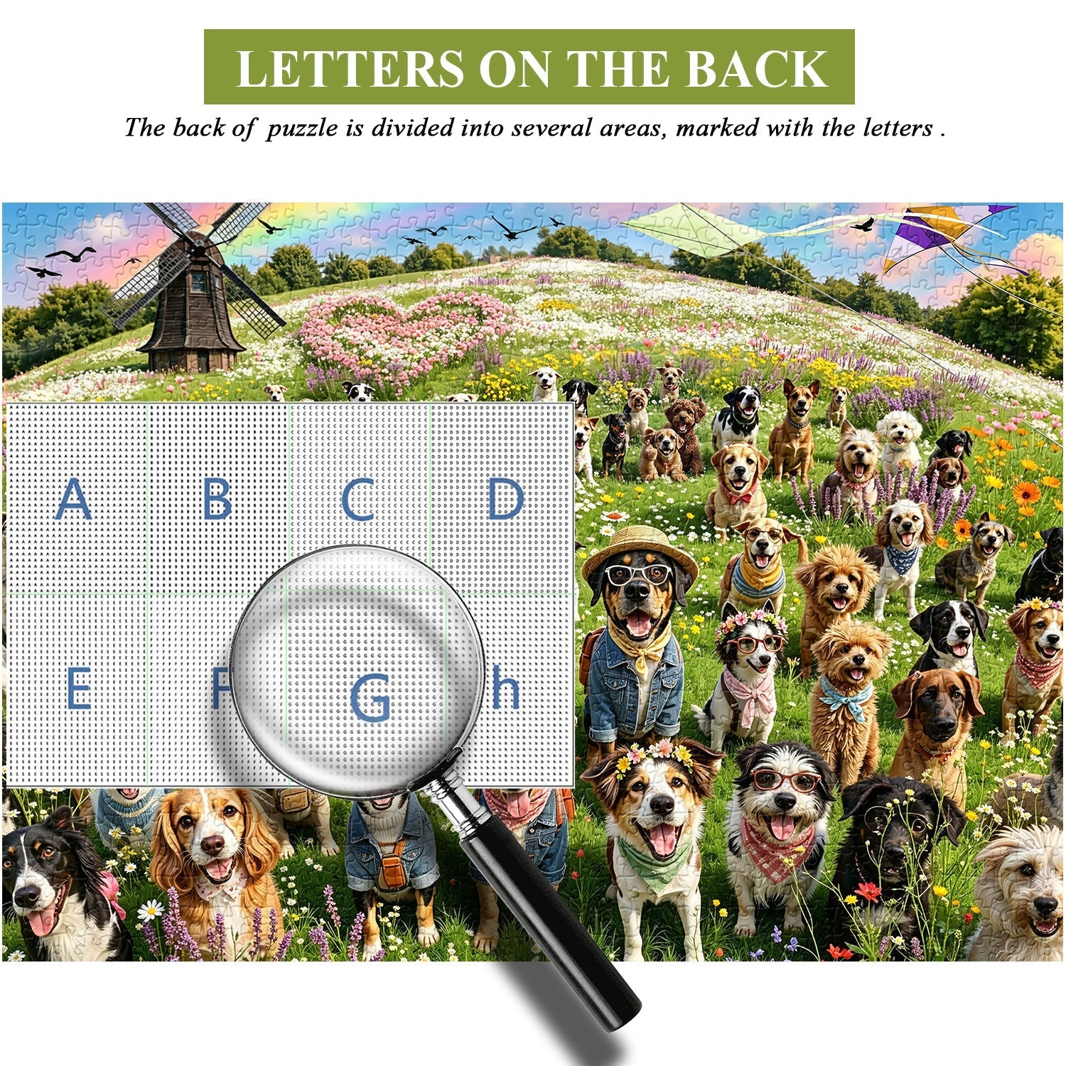 Dogs & Wild Blooms Jigsaw Puzzle 1000 Piece