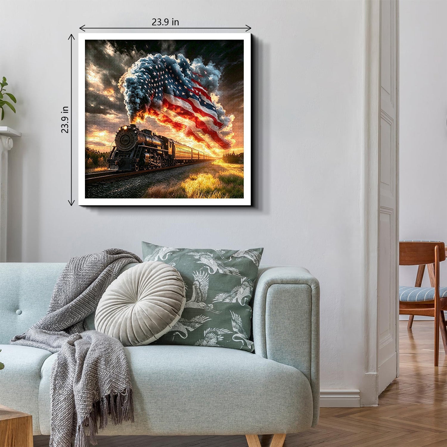 Western Sunset Train Jigsaw Puzzle 1000 Pieces