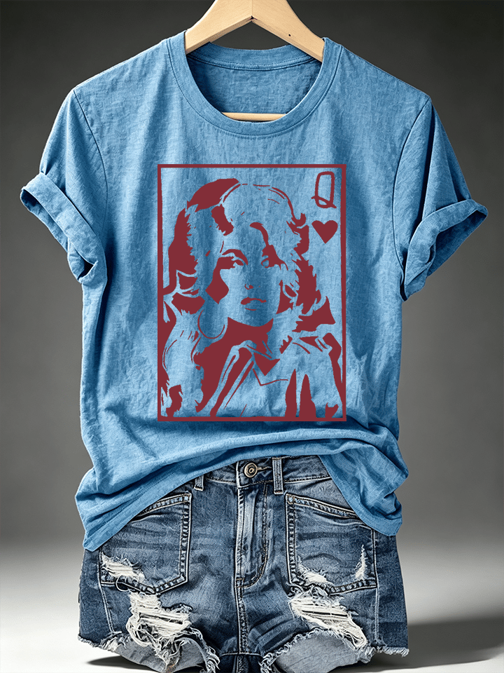 Women's Queen of Hearts Shirt Country Music Graphic Tee