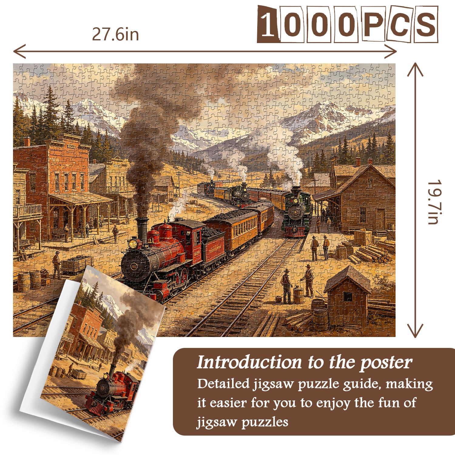 Trains of the Gold Rush Jigsaw Puzzle 1000 Pieces