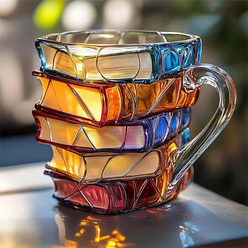 Unique 3D Happiness Mug for Reading Enthusiasts