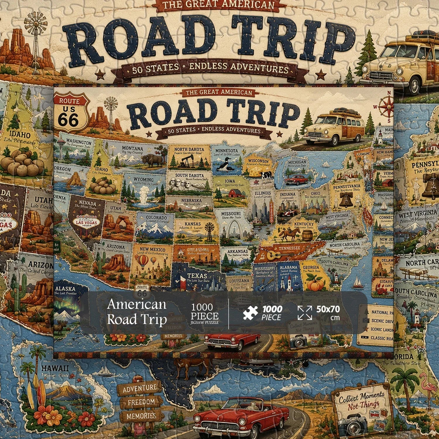 American Road Trip Jigsaw Puzzle 1000 Piece