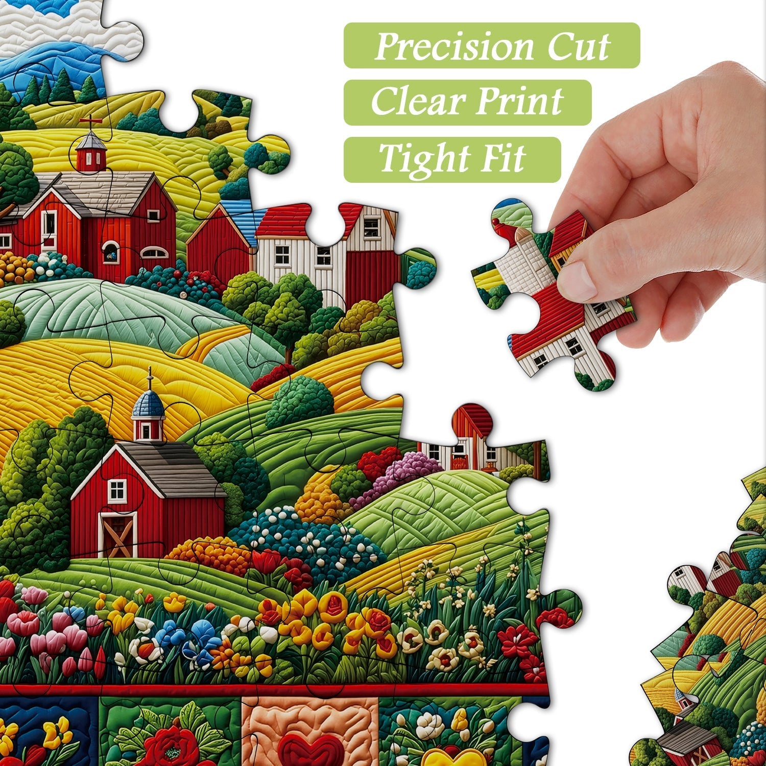 Quilted Homestead Jigsaw Puzzle 1000 Pieces