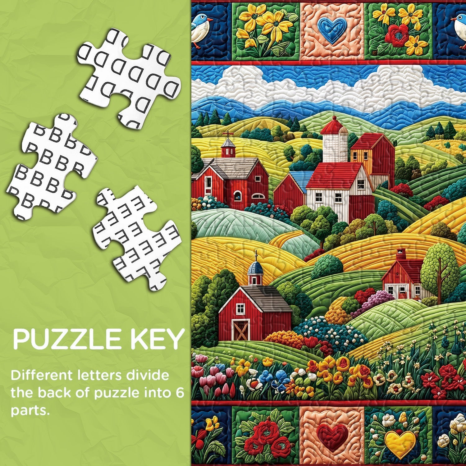 Quilted Homestead Jigsaw Puzzle 1000 Pieces
