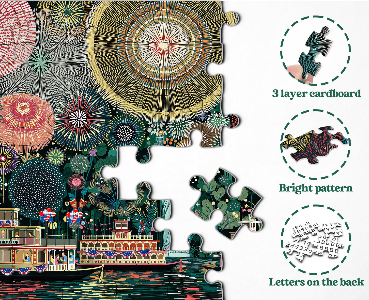 Fireworks Over Freedom Jigsaw Puzzle 1000 Pieces