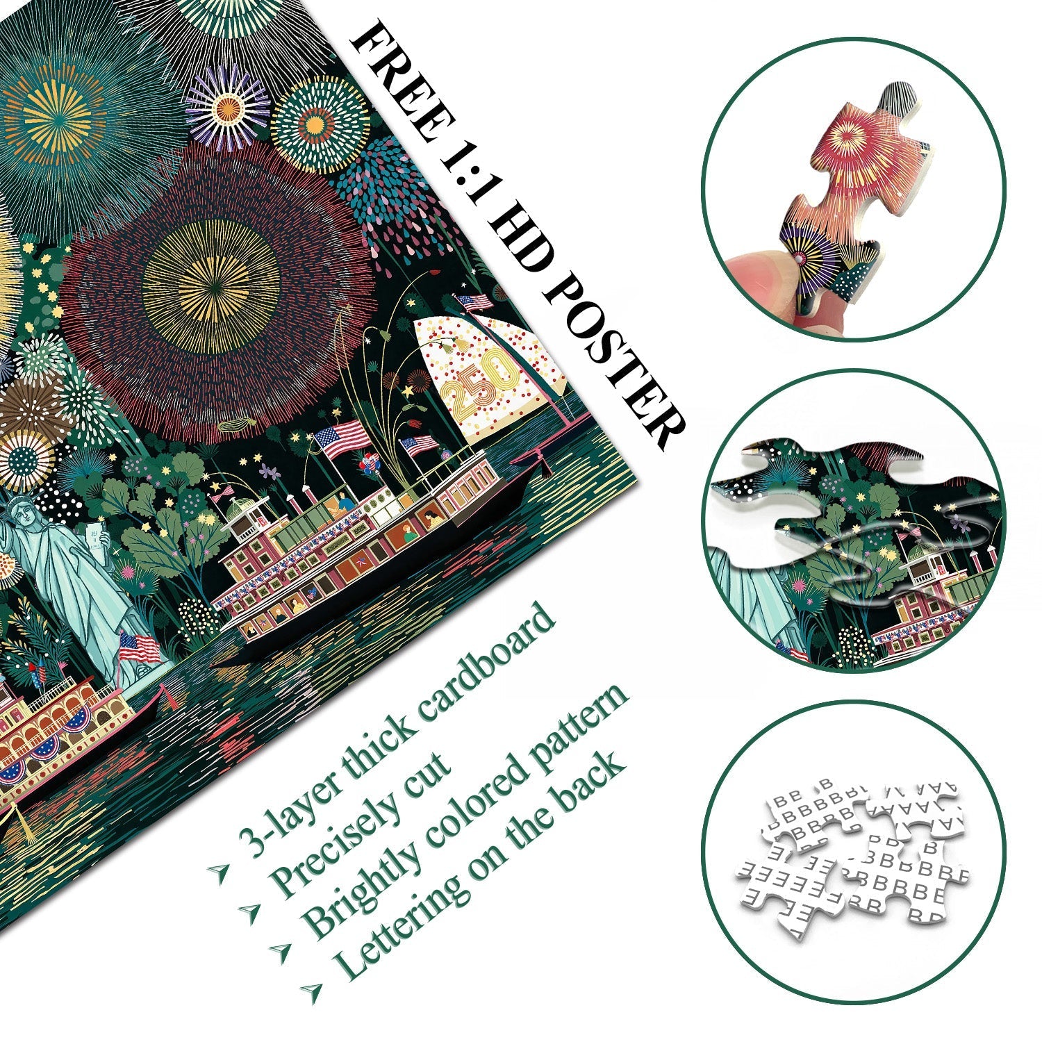 Fireworks Over Freedom Jigsaw Puzzle 1000 Pieces