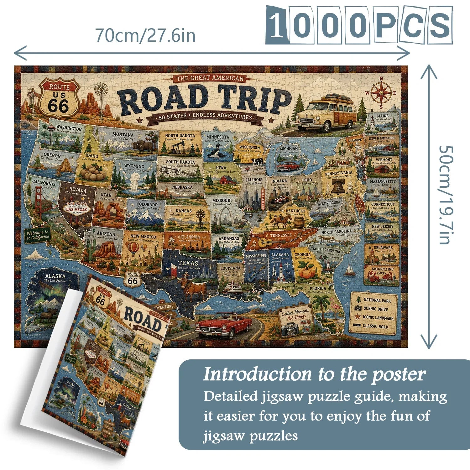 American Road Trip Jigsaw Puzzle 1000 Piece