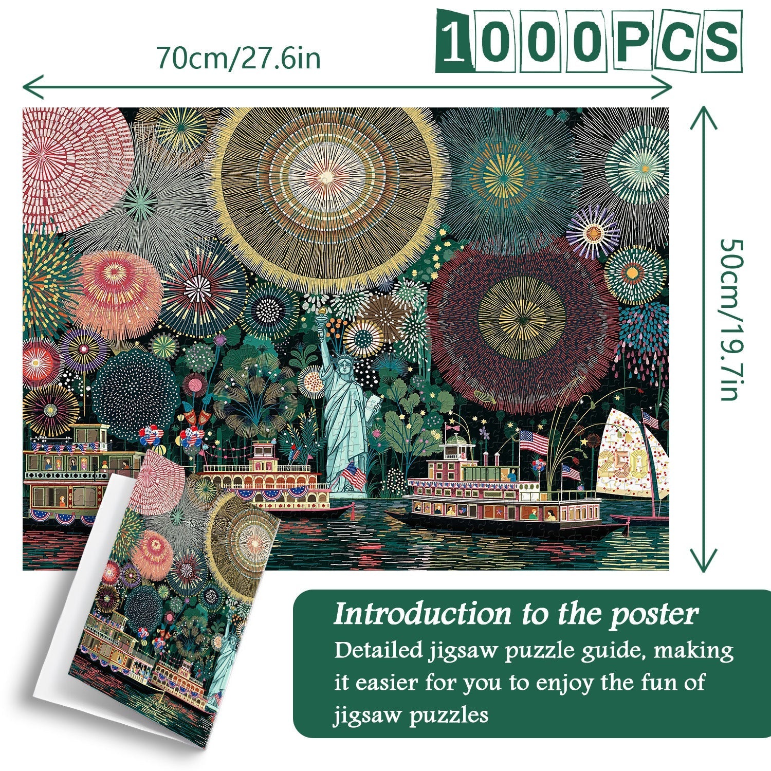 Fireworks Over Freedom Jigsaw Puzzle 1000 Pieces