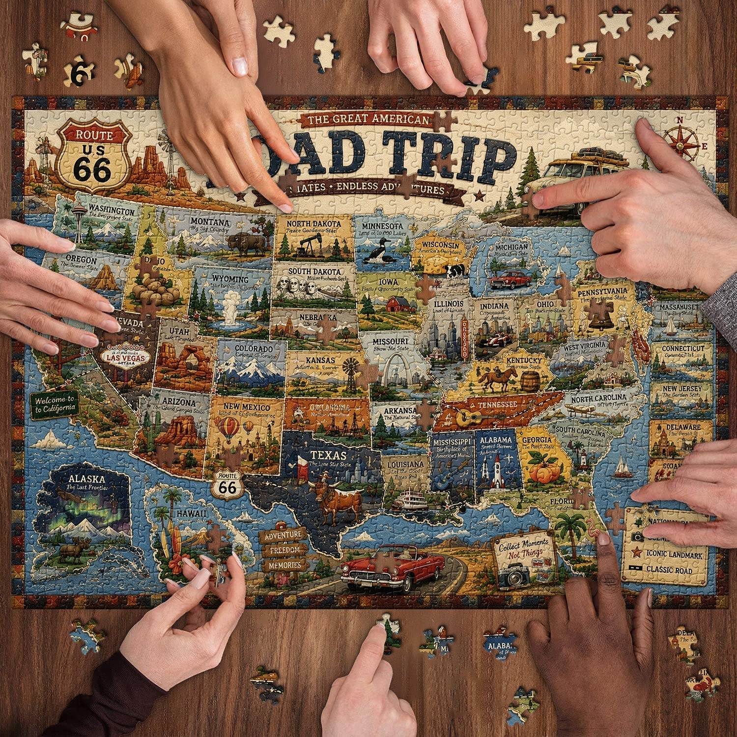 American Road Trip Jigsaw Puzzle 1000 Piece
