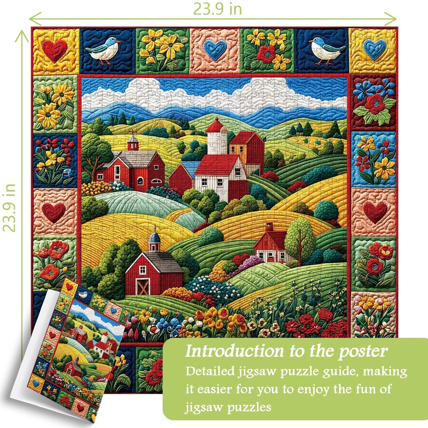 Quilted Homestead Jigsaw Puzzle 1000 Pieces