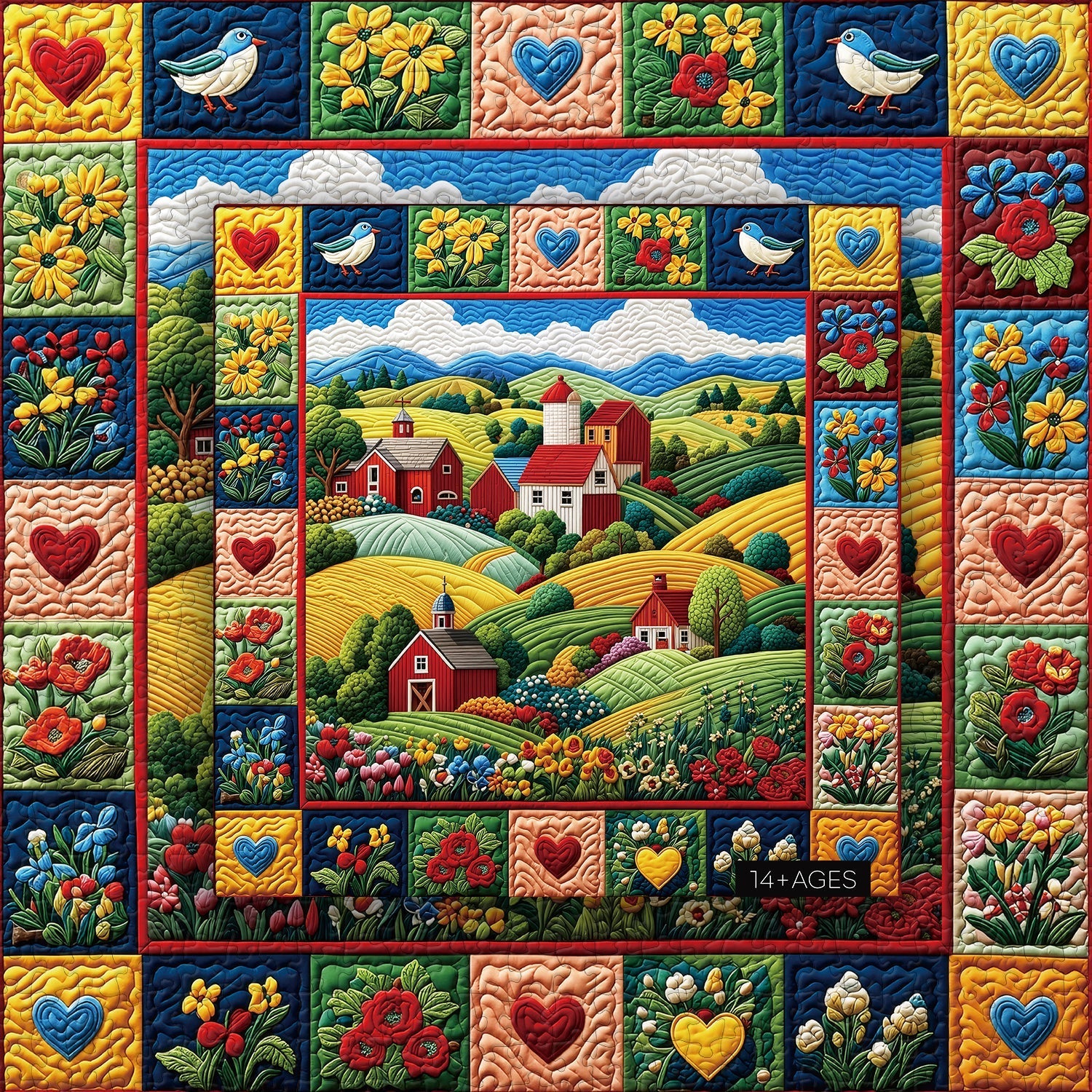 Quilted Homestead Jigsaw Puzzle 1000 Pieces