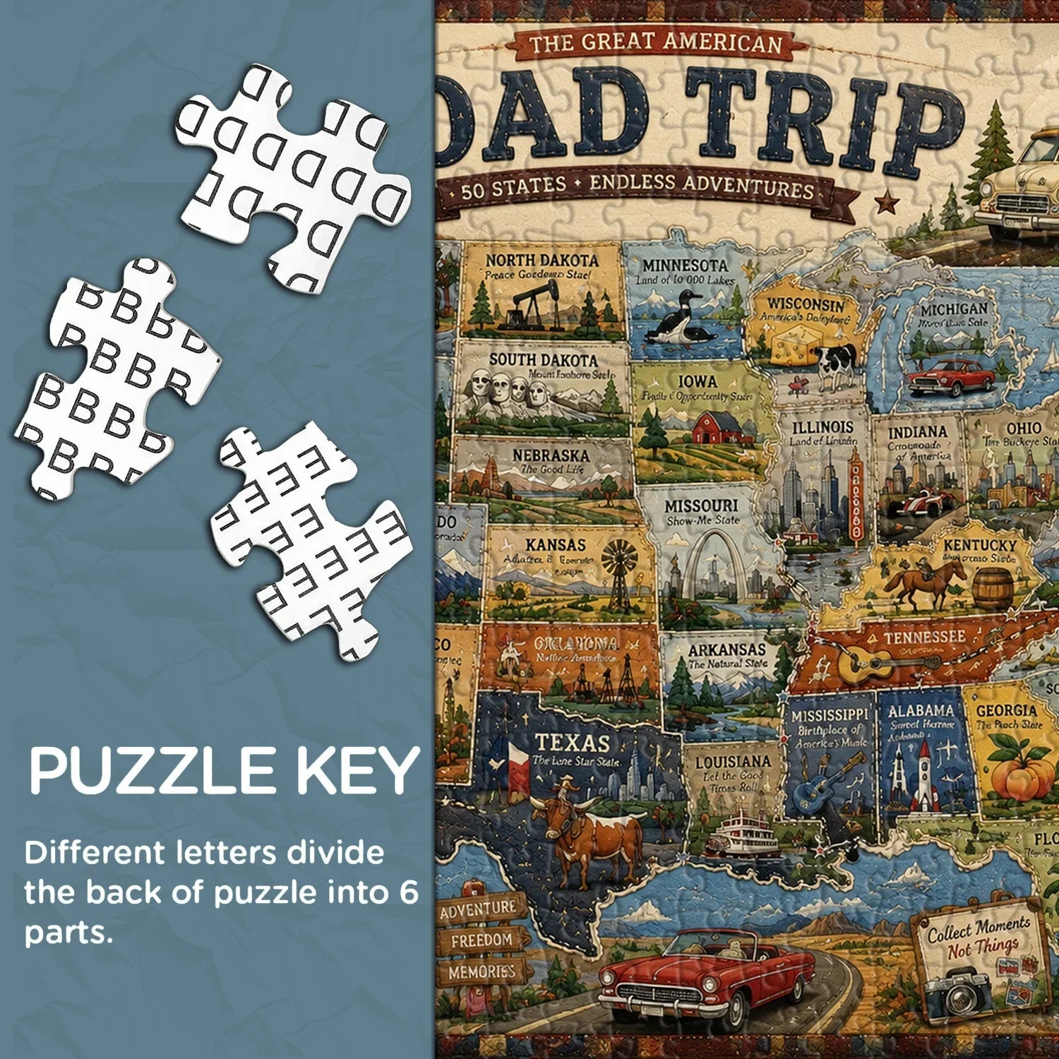 American Road Trip Jigsaw Puzzle 1000 Piece