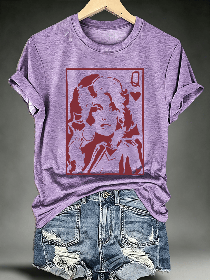Women's Queen of Hearts Shirt Country Music Graphic Tee