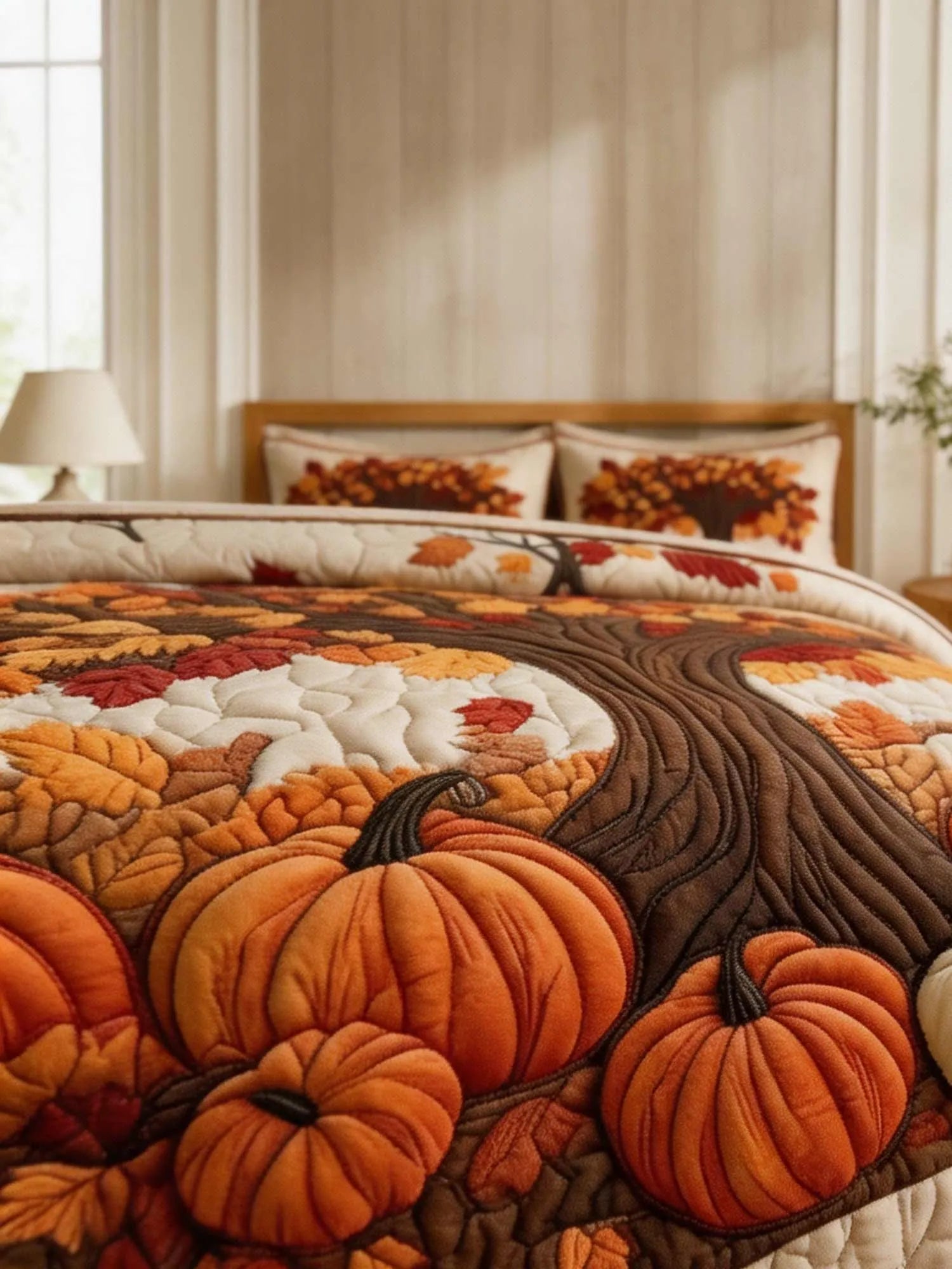 Patchwork Gourd 3‐Piece Quilted Bedding Set