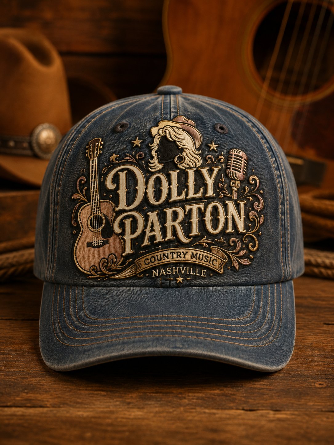 Tribute to Country Music Legend Dolly Parton Printed Hat