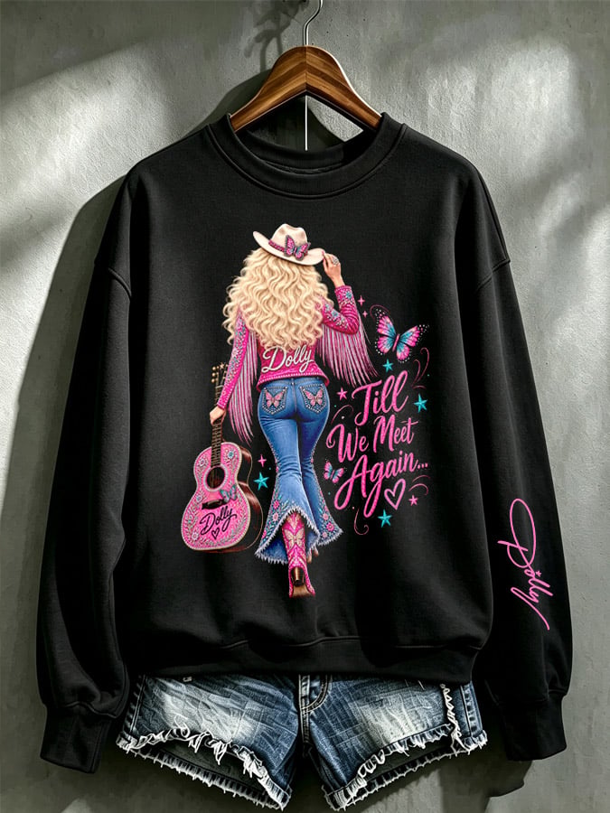 Women's Casual Printed Long-Sleeve Sweatshirt