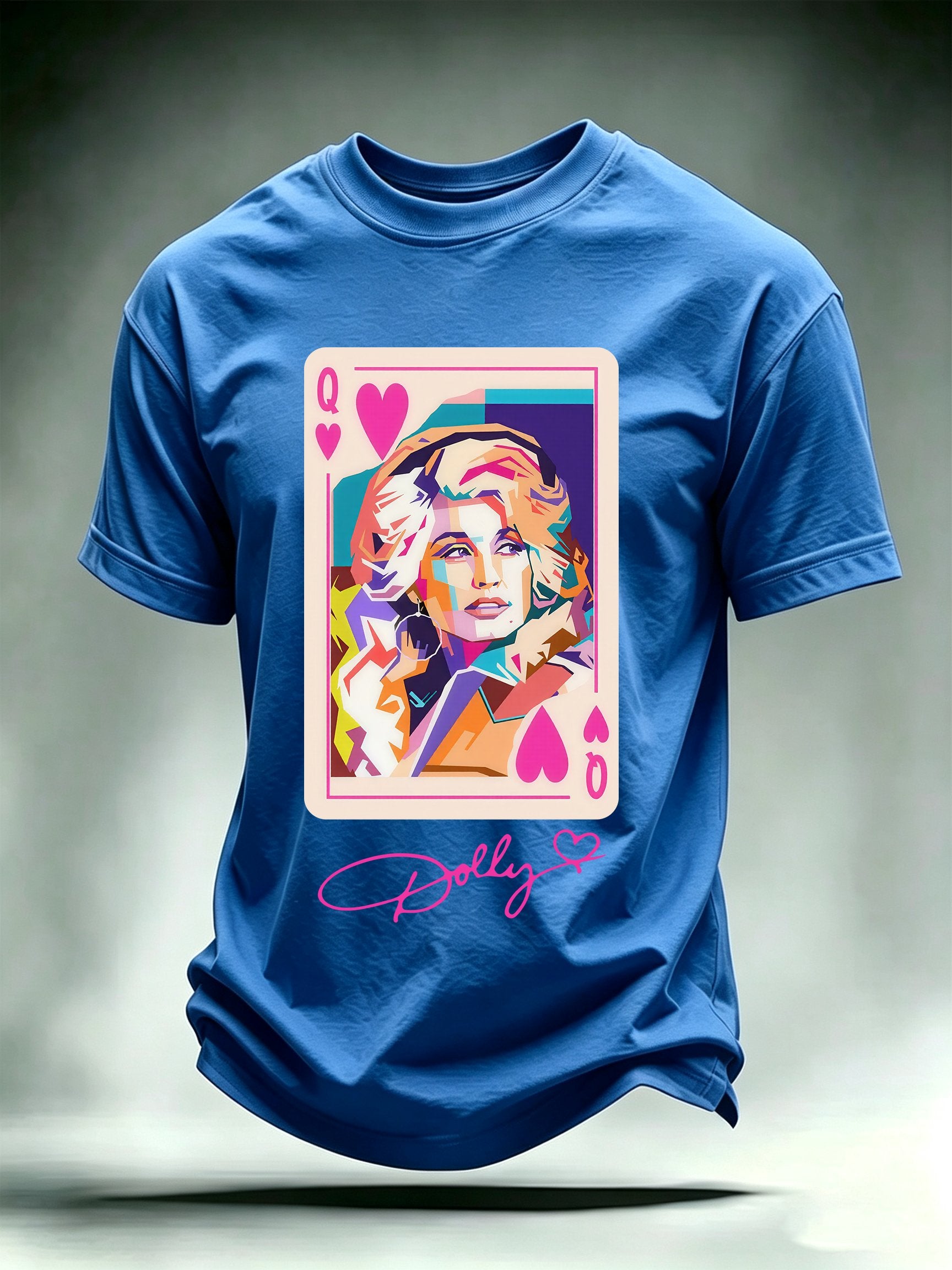 Men's Queen of Hearts Shirt Country Music Graphic Print T-Shirt