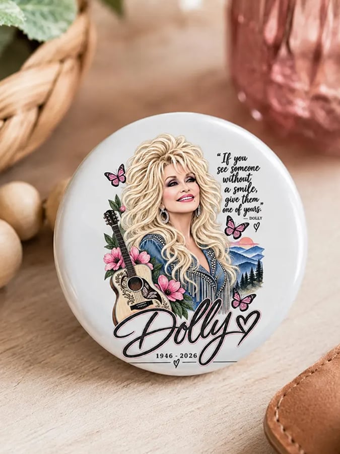 Forever Our Queen of Country Print Button