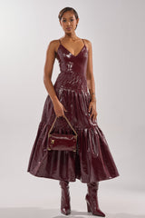 RACHEL PU MAXI DRESS