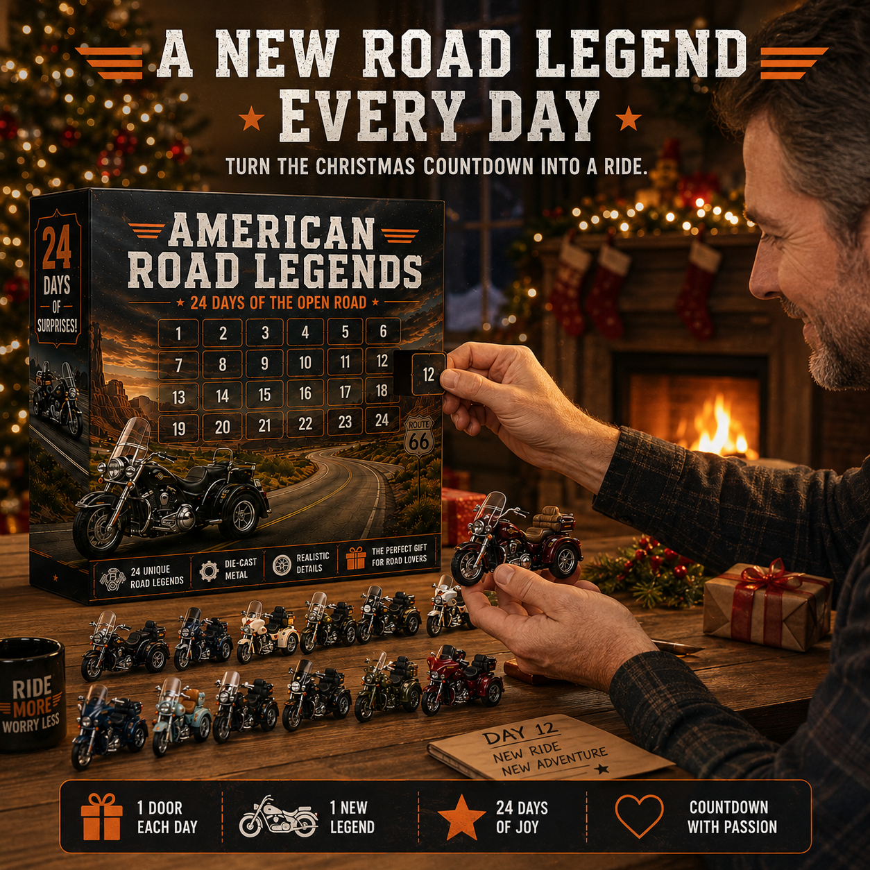 🎁American Road Legends Advent Calendar – 24 Days of Iconic Trike Collectibles