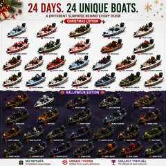 🚤24-Day Bass Boat Advent Calendar – Christmas & Halloween Collectible Boat Edition