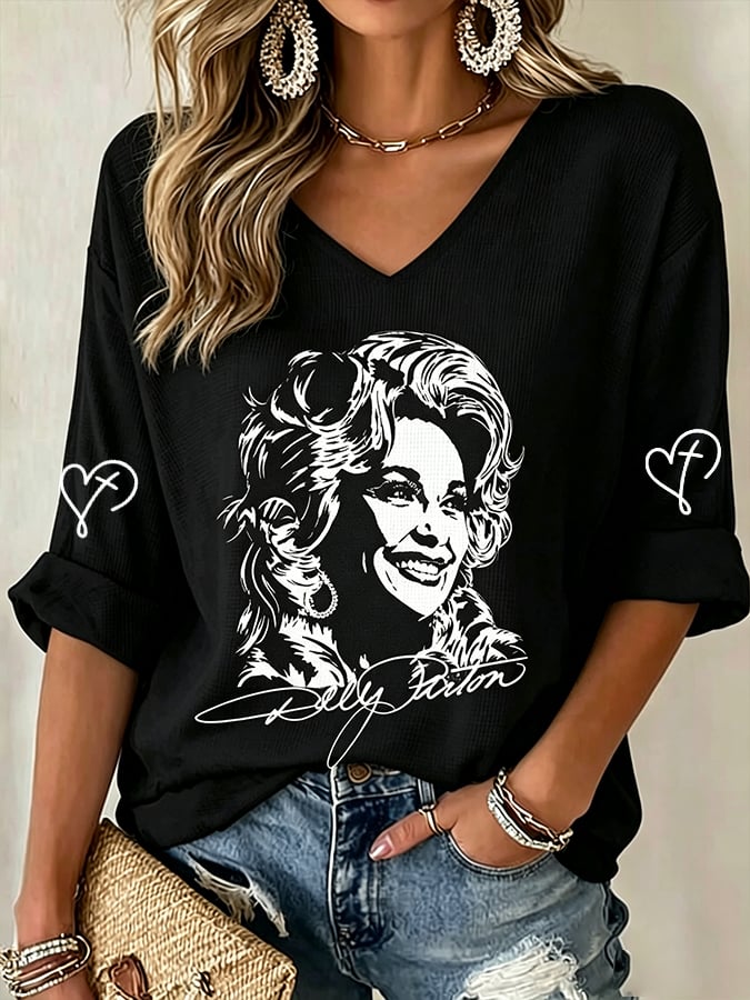Women's Rip Dolly Parton Printed T-shirt