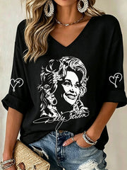 Women's Rip Dolly Parton Printed T-shirt