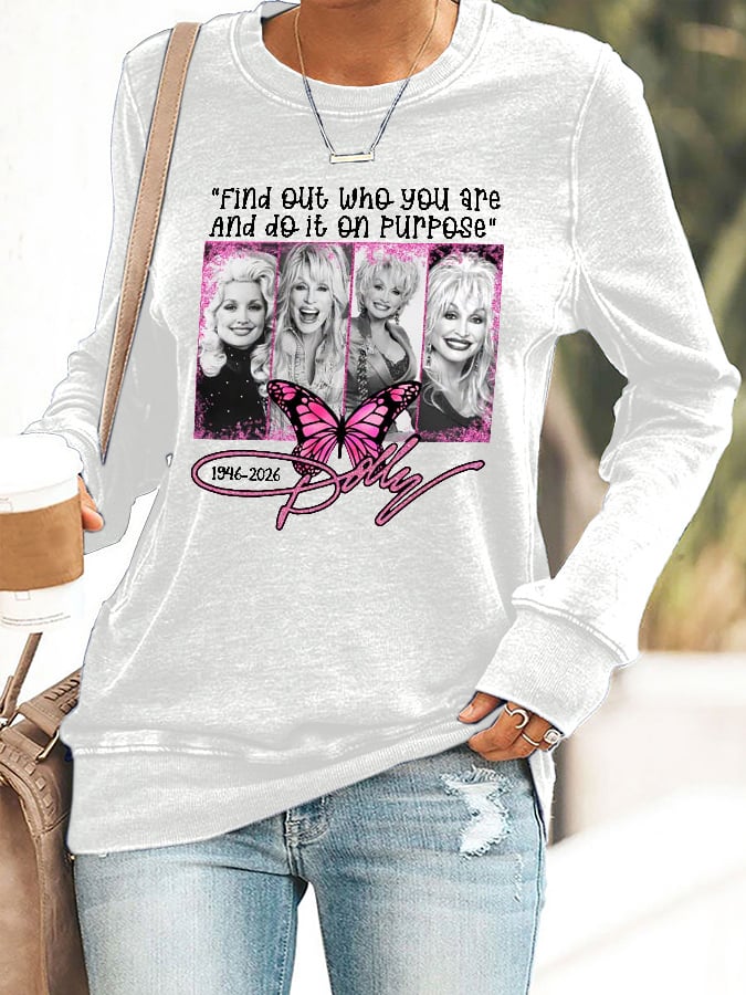 Retro Find Out Who You Are And Do It On Purpose Print Sweatshirt