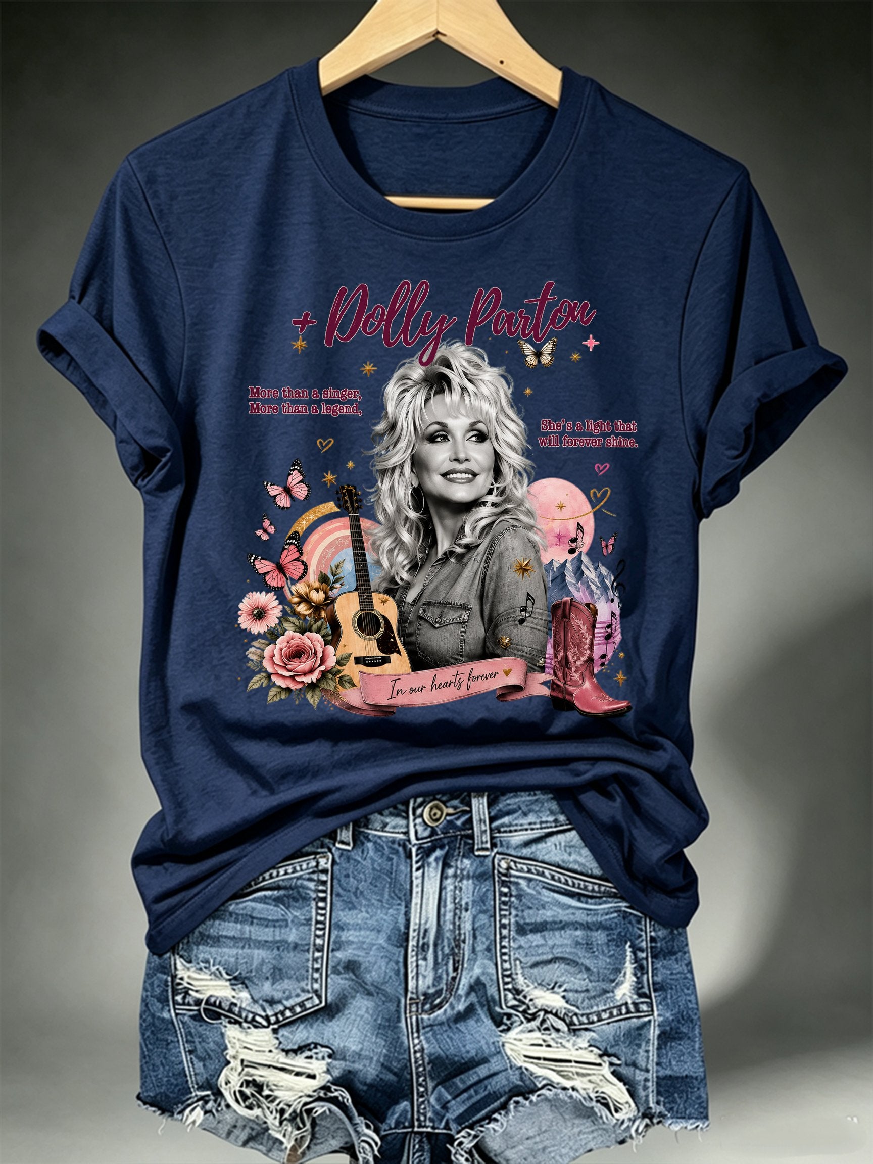 Women's Vintage Country Music Tribute Parton Tour T-Shirt