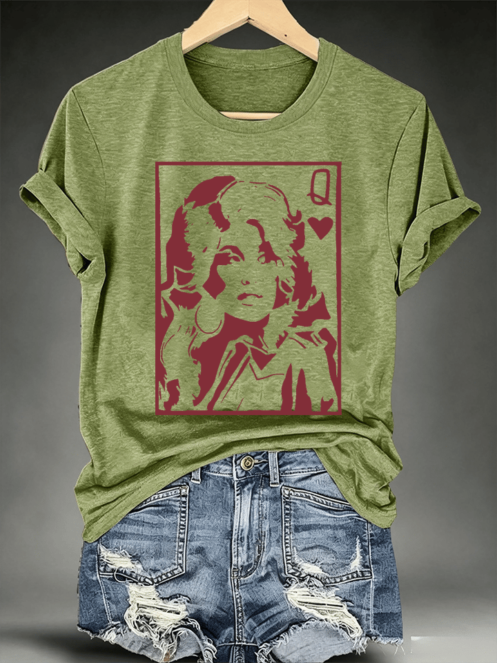 Women's Queen of Hearts Shirt Country Music Graphic Tee