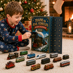 ⏰Christmas Early Bird 50% OFF-🎄🚂Trains & Rail Vehicles Advent Calendar 2026 – 24 Railway Surprises