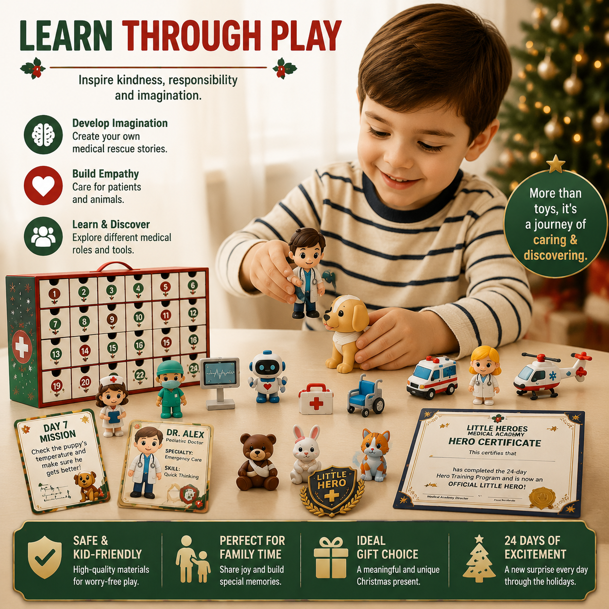 🩺🎄 Little Heroes Medical Rescue Advent Calendar – 24 Days of Doctor, Nurse & Rescue Adventures