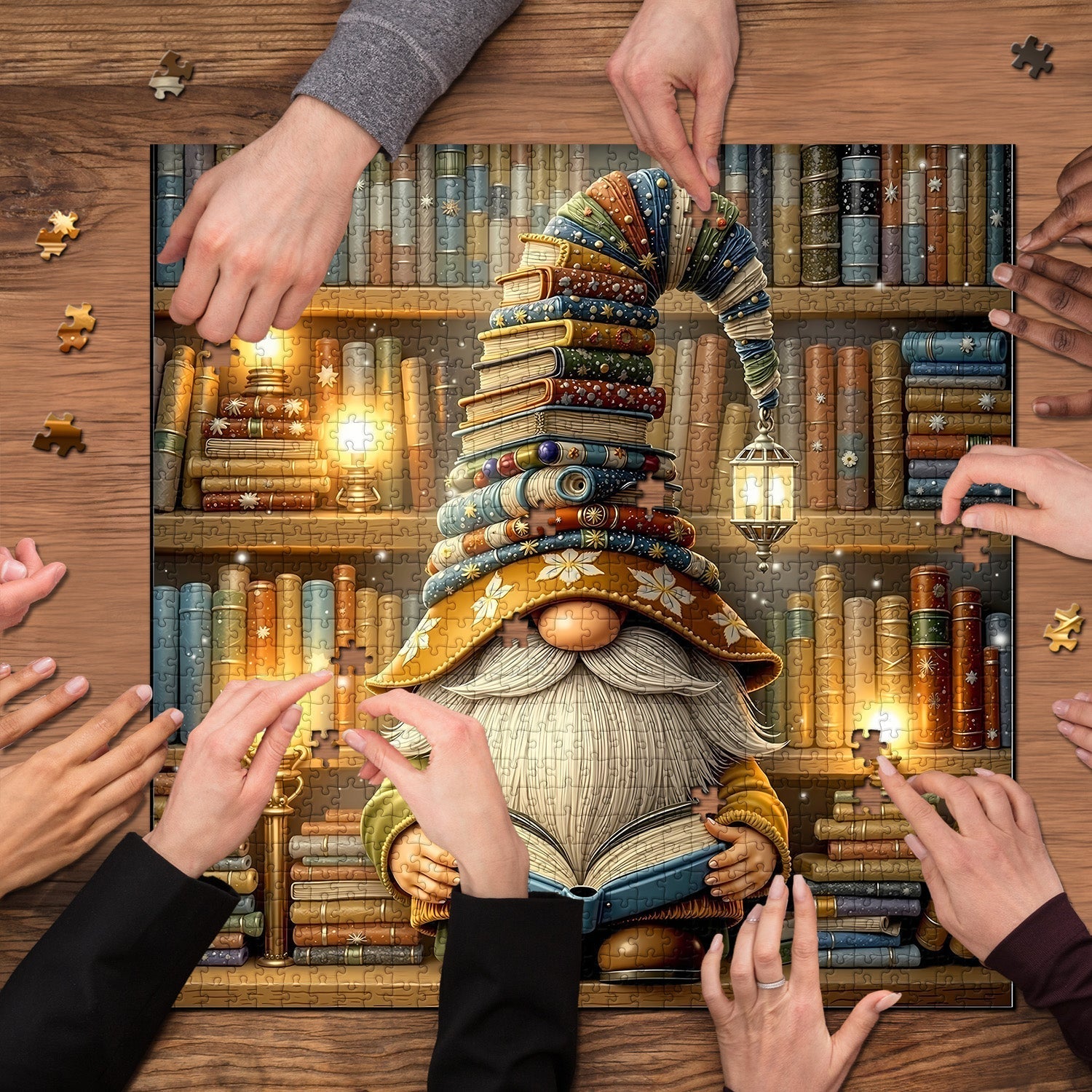 Book Hat Gnome Jigsaw Puzzle 1000 Pieces