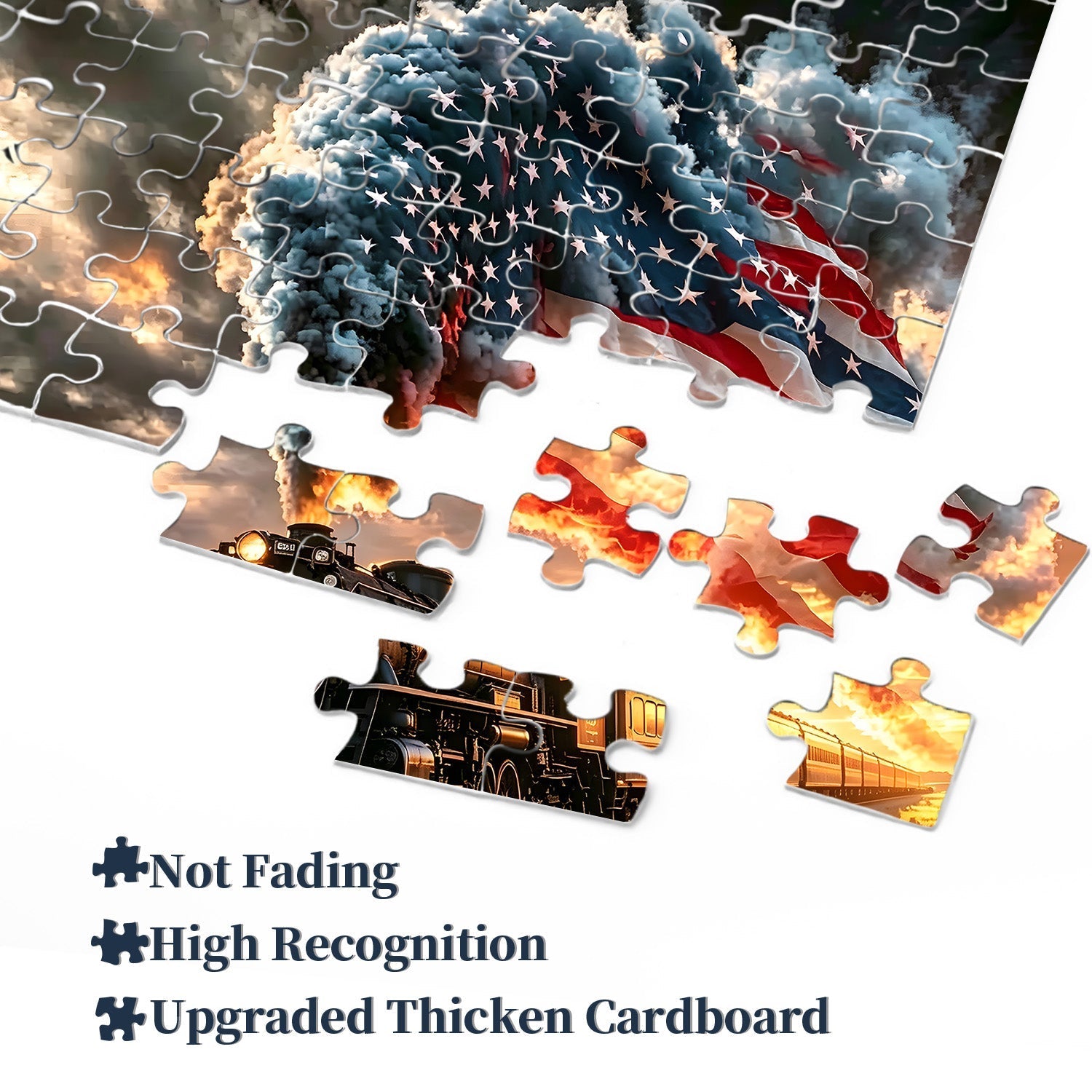 Western Sunset Train Jigsaw Puzzle 1000 Pieces