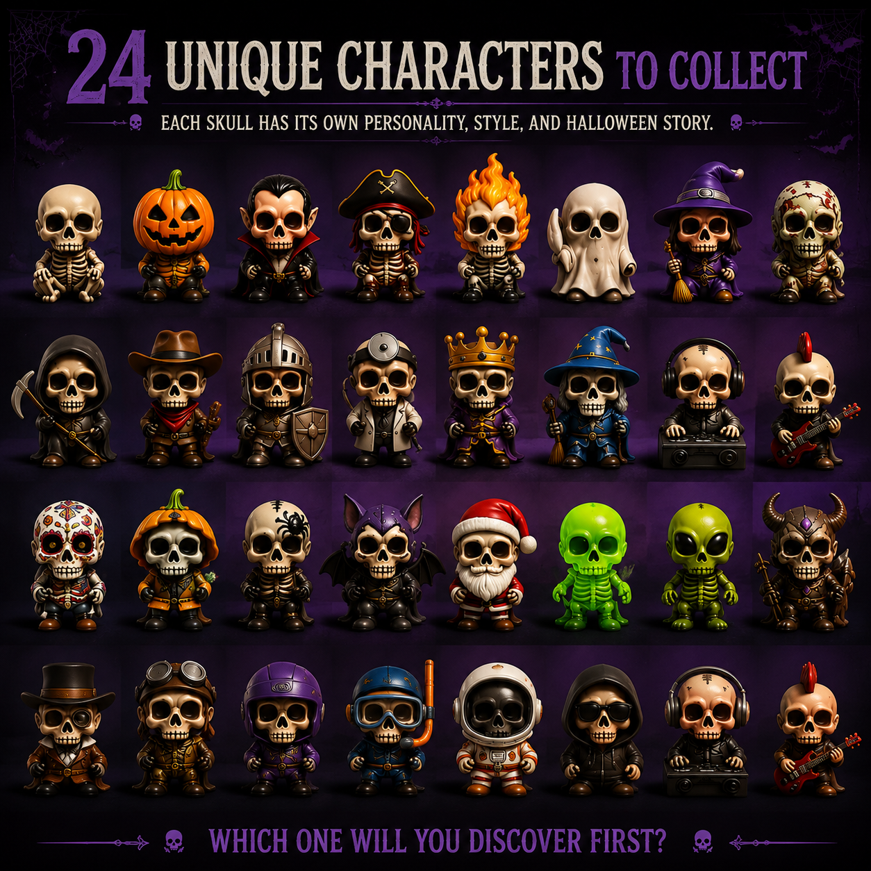 💀 Skull Advent Calendar 2026-24 Days Of Halloween Surprises