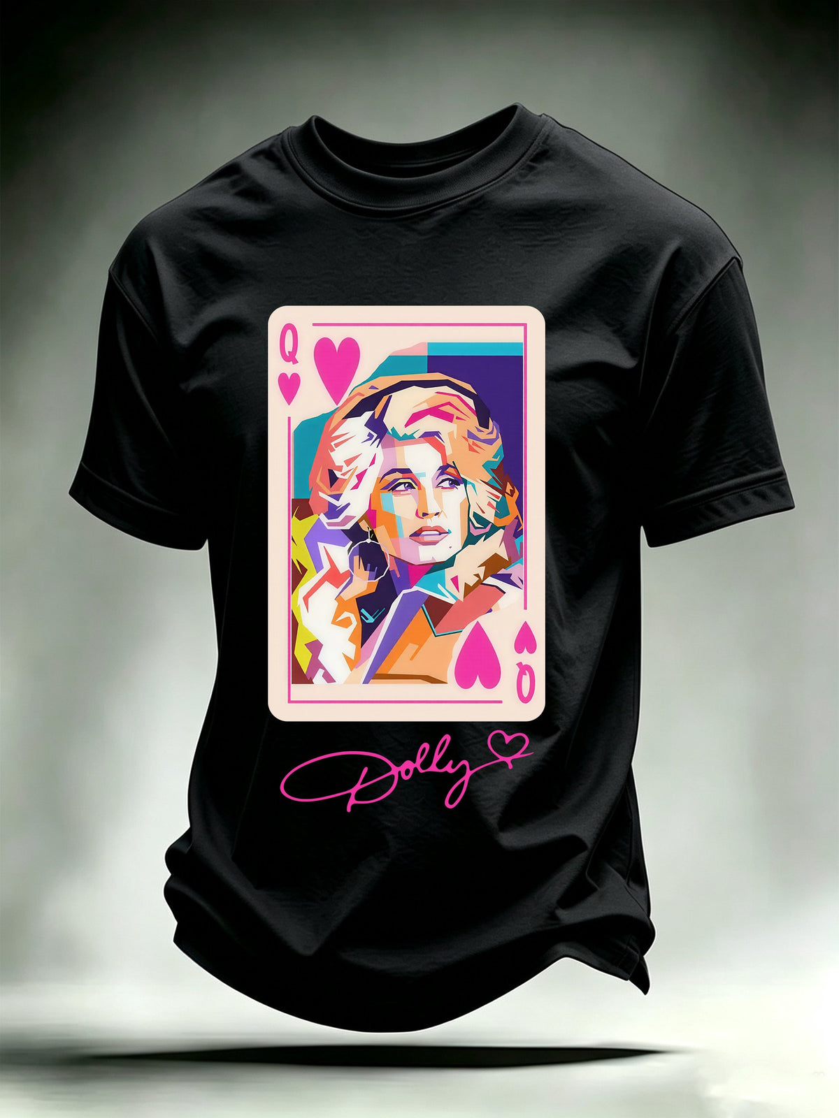 Men's Queen of Hearts Shirt Country Music Graphic Print T-Shirt