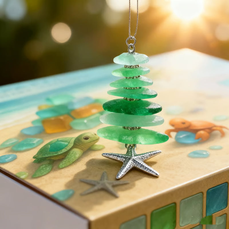 Limited Edition, Only 100 Sets Left!-🌊✨Sea Glass Christmas Tree Advent Calendar 🎄❄️🎁