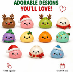 2026 Christmas Dumpling Squishy Advent Calendar - 24-Day Countdown
