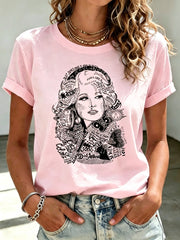 Women's Rip Dolly Parton Printed T-shirt