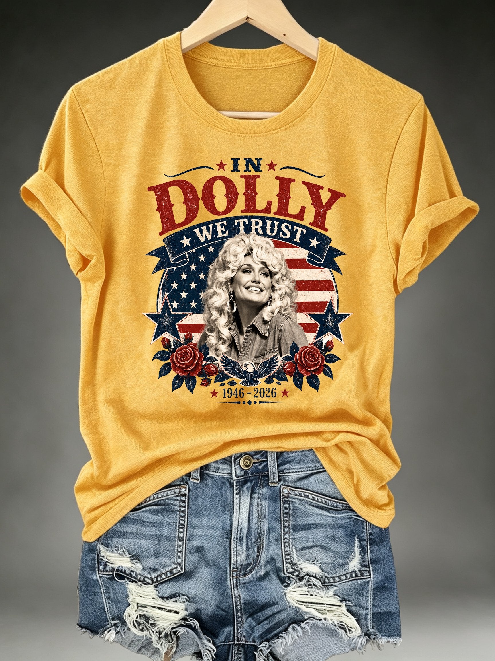 Women's Vintage Country Music Tribute Parton Tour T-Shirt