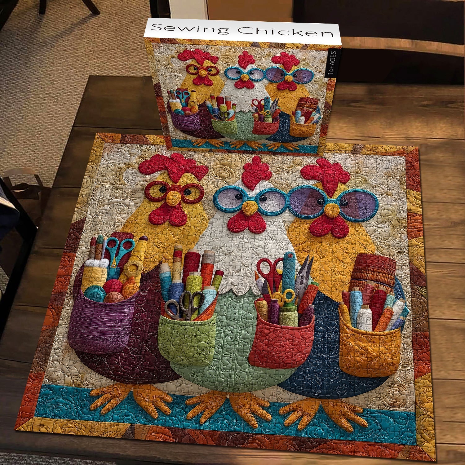 Sewing Chicken Jigsaw Puzzle 1000 Pieces