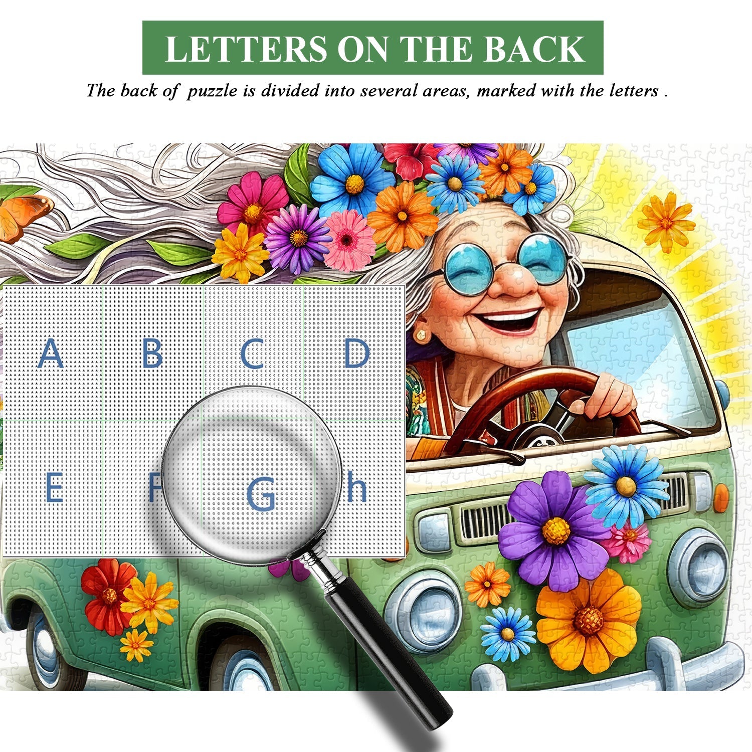 Granny’s Flower Van Jigsaw Puzzles 1000 Pieces